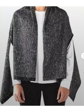 Lululemon Vinyasa Scarf‎ Gray Heather Wrap Shawl Travel Athleisure NWT